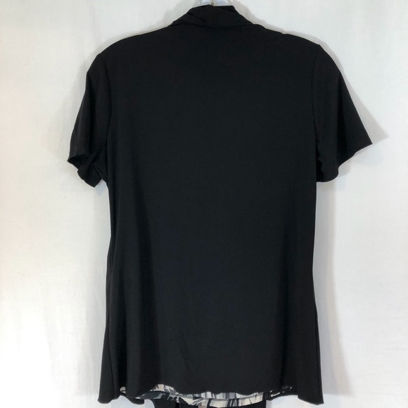 Perseption Concepts black blouse Sz M sewn in Tank - Picture 5 of 6
